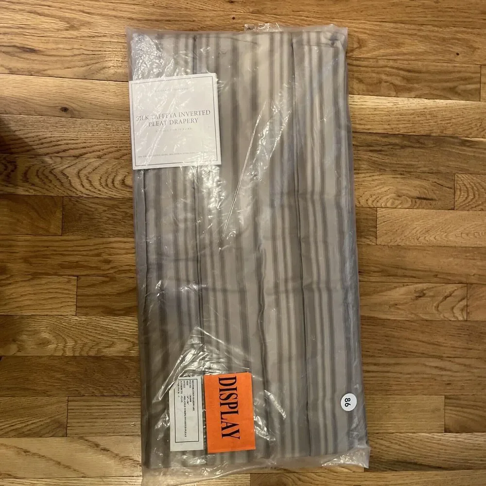 Restoration Hardware Silk Taffeta Inverted Pleat Drapery 24
